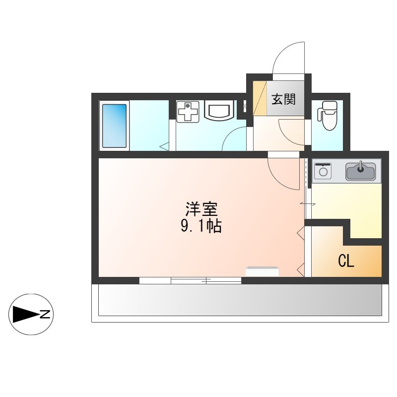 MRR宇都宮 814号室 間取り