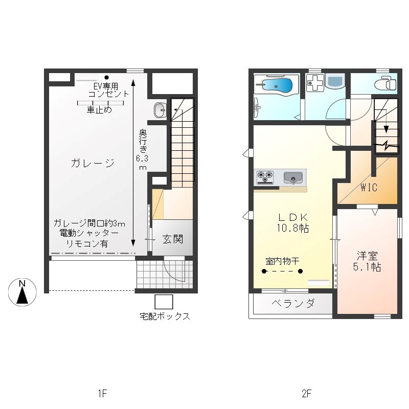 わかまつM1 101号室 間取り