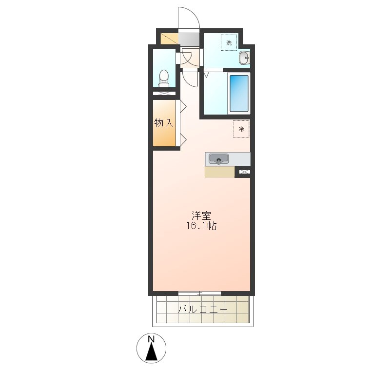 フォルテ 506号室 間取り