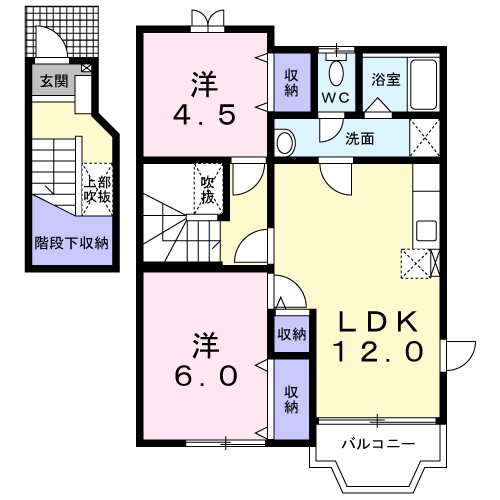 モーニング　グローリーＤ 201号室 間取り