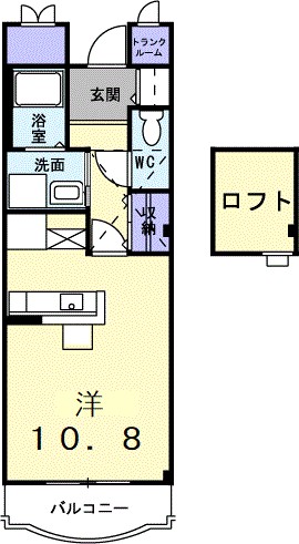 ファインロイテⅡ 305号室 間取り