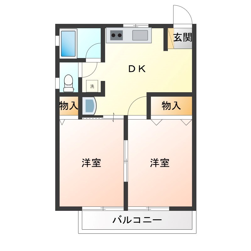 コーポ昴Ⅱ 間取り図