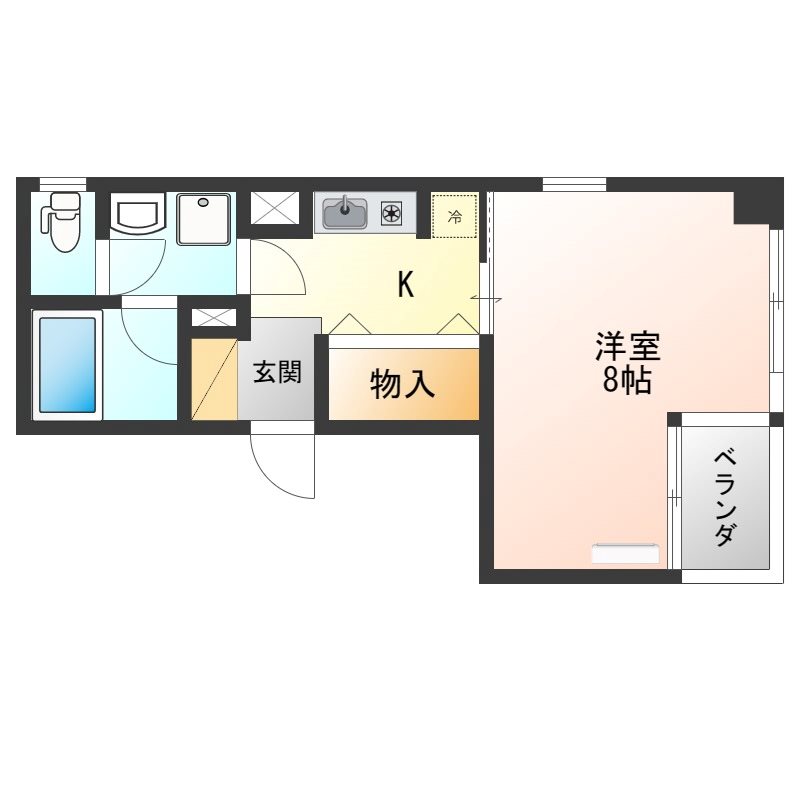 東口ハイツ 405号室 間取り