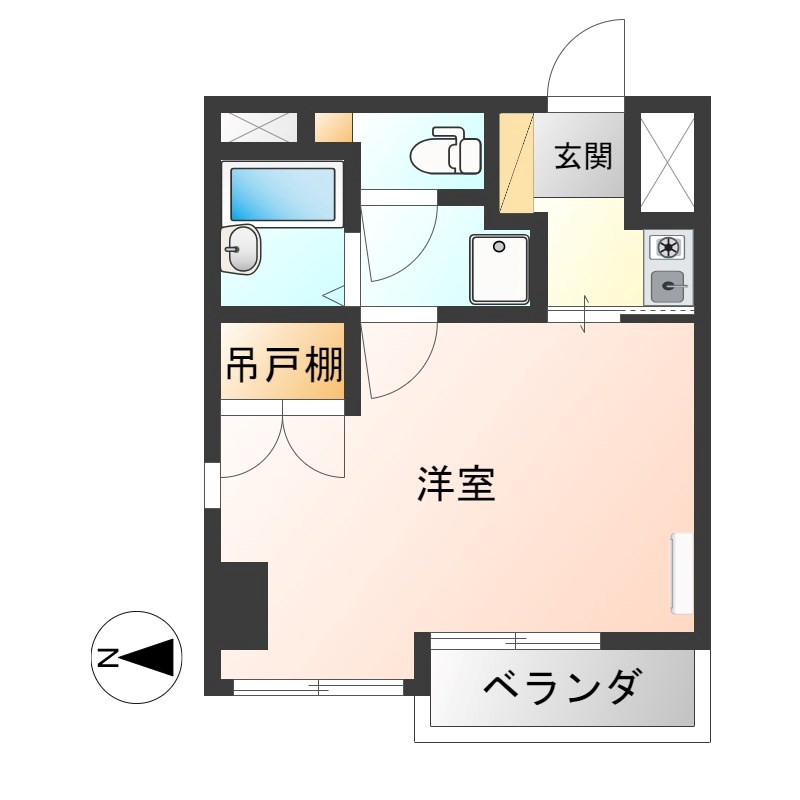 大通りハイツ 間取り図