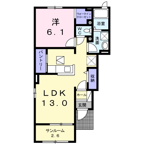 ソレイユ横島Ｂ 間取り図