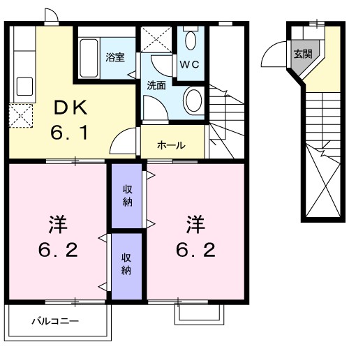 グランドゥール山川壱番館 間取り図