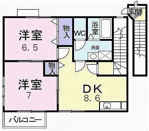 ルミノーゾ 203号室 間取り