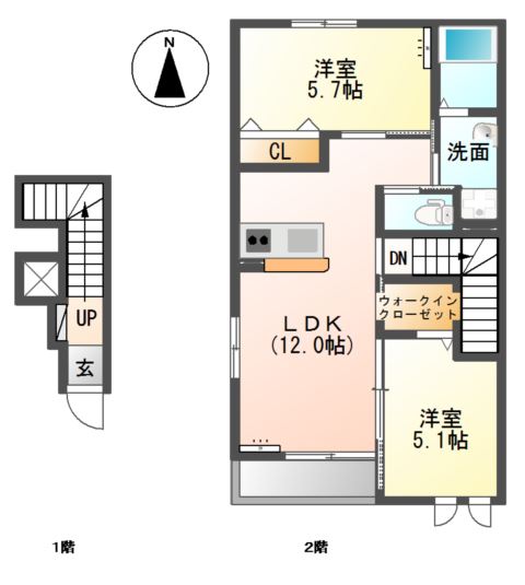 シャルマンコートＢ 間取り図