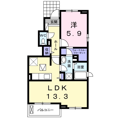 ゴールド・アサヒＡ 間取り図