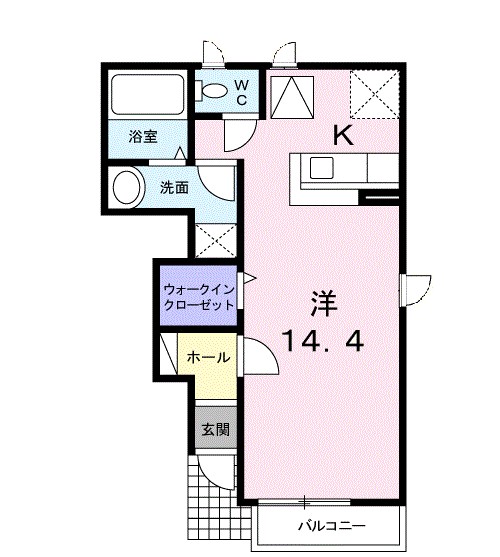 ミントハウス 105号室 間取り