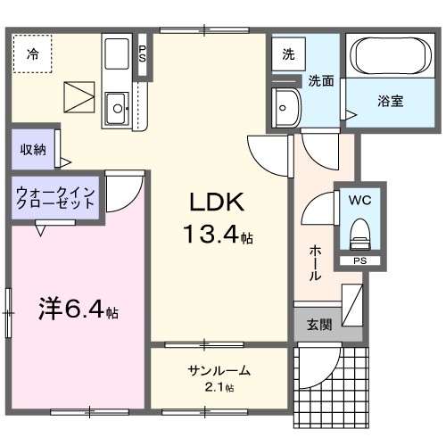 グレース　メロウ　Ｅ 間取り図