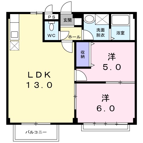 エリール若月 間取り図