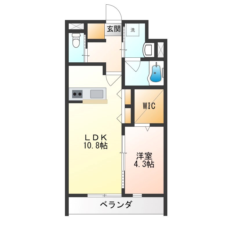 エクリプス 307号室 間取り