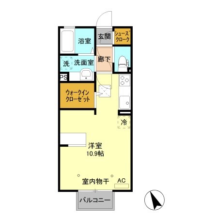 セントラル　ヴィレッジB 間取り図