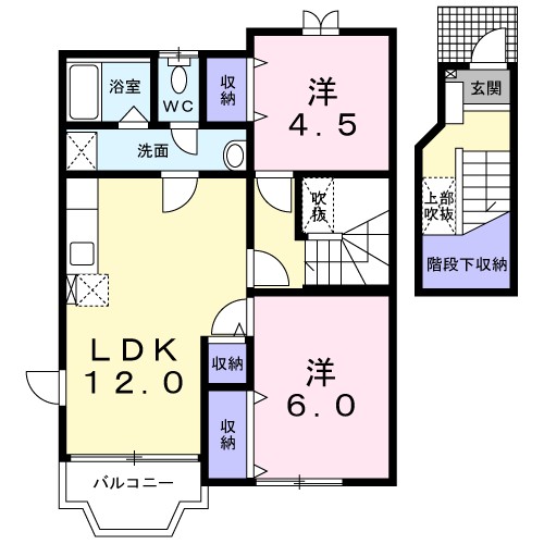 パティオソレアードＫＴ　Ｂ 間取り図