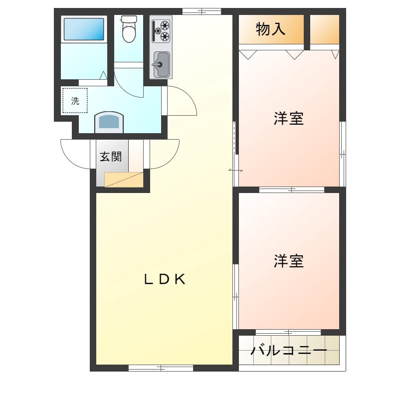 ヒーローマンション城南Ｂ棟 間取り図