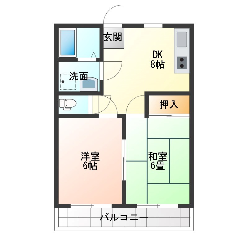 国分ハイツpartⅡ 間取り図