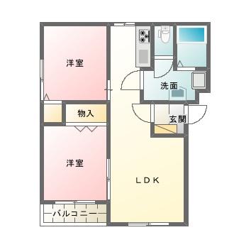 ヒーローマンション城南A棟 間取り図