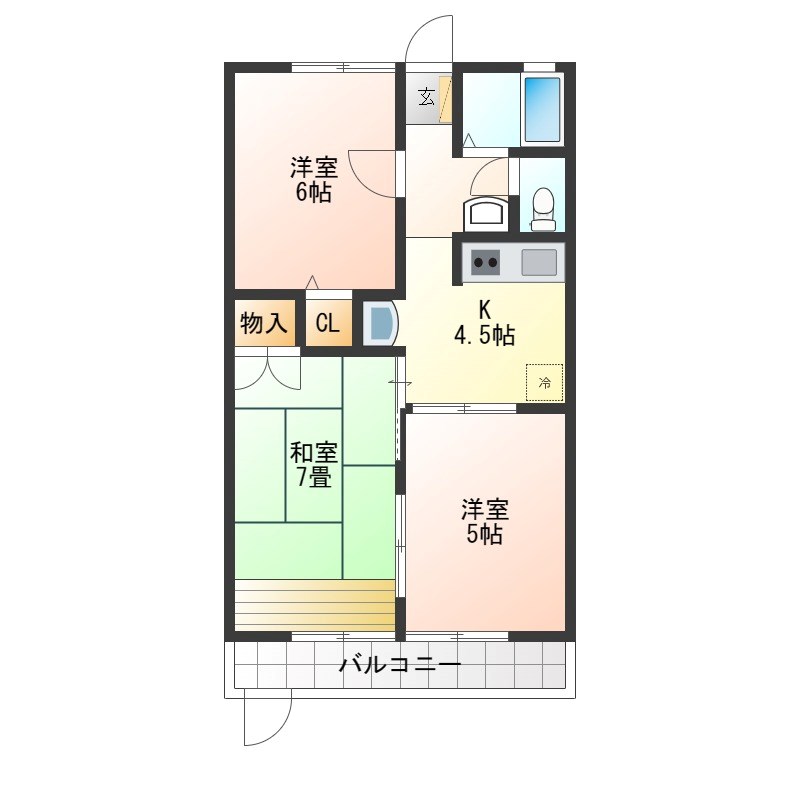 ガーデンヒル A 間取り図