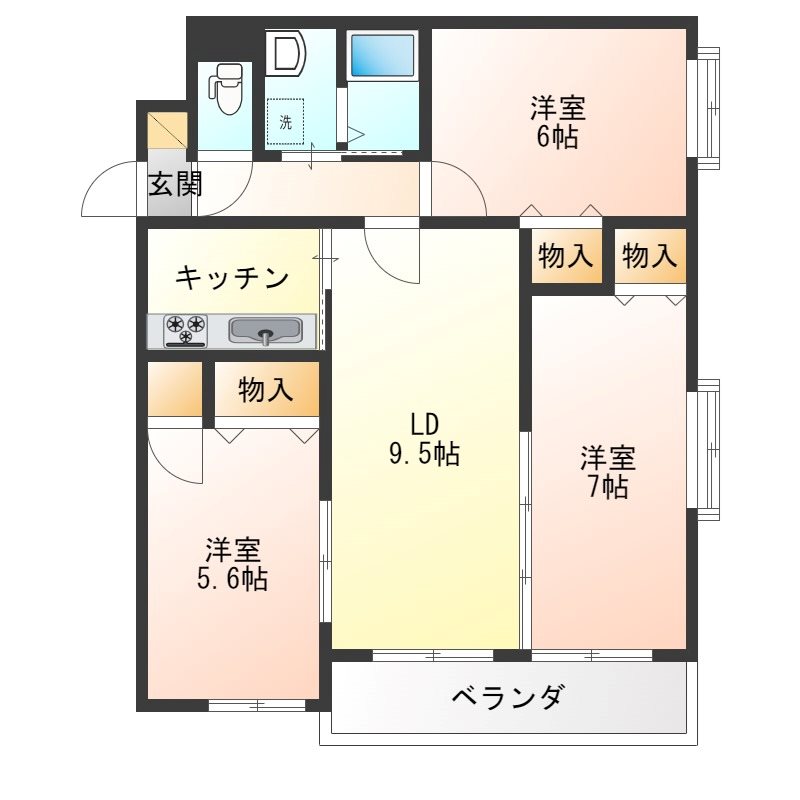 ハイクオリティⅥ 間取り図