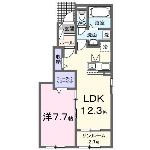 チェリーＳＴ　Ａ 間取り図