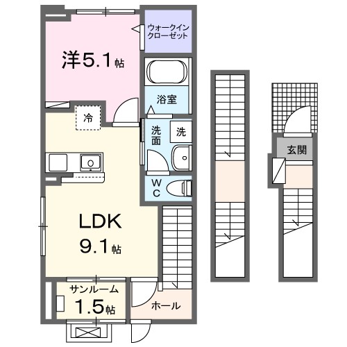 エリタージュ　Ⅰ 間取り図