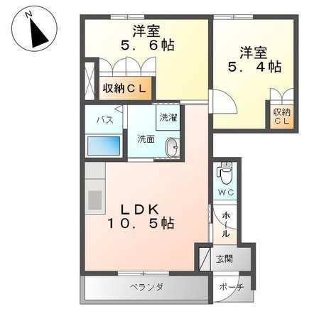 ヴィーブル　ハイツＢ 103号室 間取り