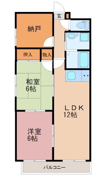 アーバンシェルA館 203号室 間取り