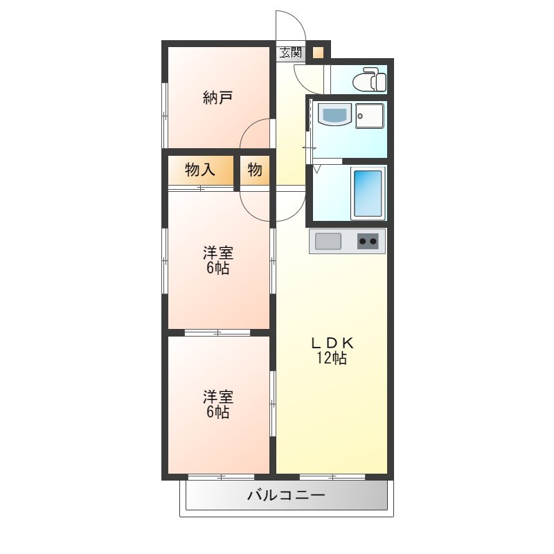 アーバンシェルA館 間取り図