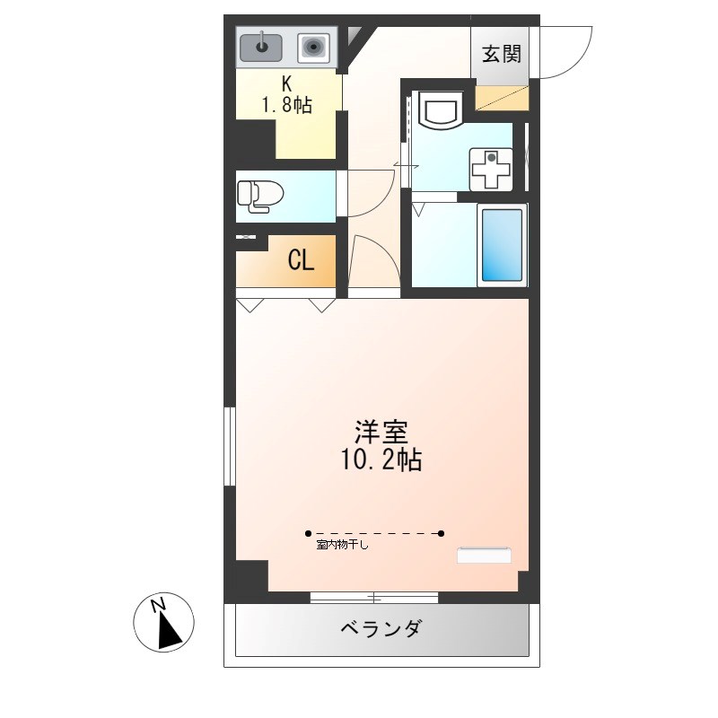 マンション宿郷Ⅱ 206号室 間取り