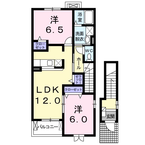 プリュジュール・Ｆ　Ｂ 間取り図