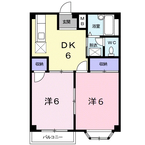 ユリカハイツⅡ 間取り図