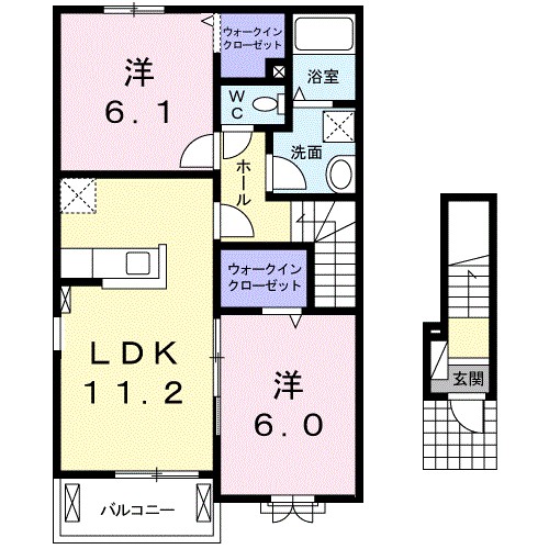 エクセレント・ヴィラ 201号室 間取り