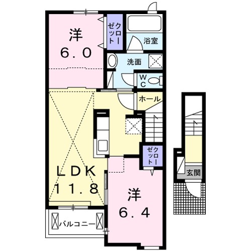 ジェルメ 間取り図