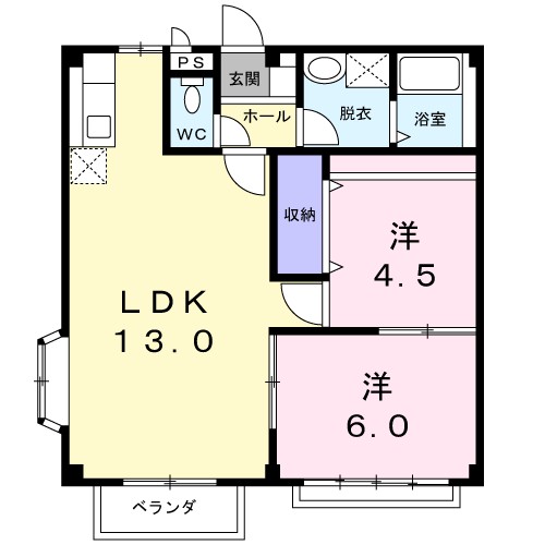 スカイハイツＡ 間取り図