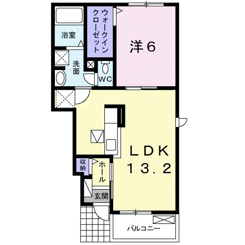 ＤＫ堀米 103号室 間取り