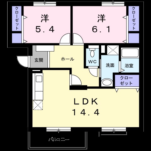 アーバンサクライＣ棟 間取り図