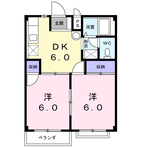 ＹＮハイツＢ 間取り図