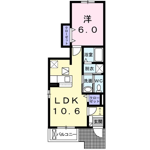 ヴィラ・大堀端Ｂ 間取り図