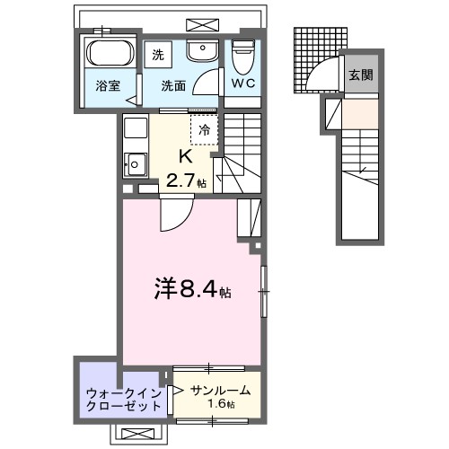 オネスティ 201号室 間取り