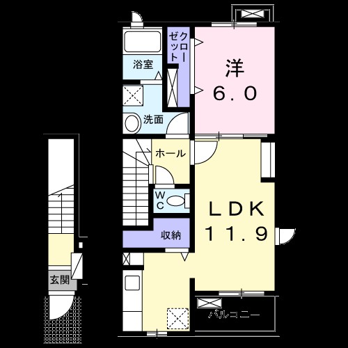 イルミネ 202号室 間取り