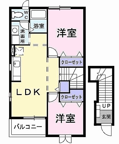 プリマベーラＢ 201号室 間取り