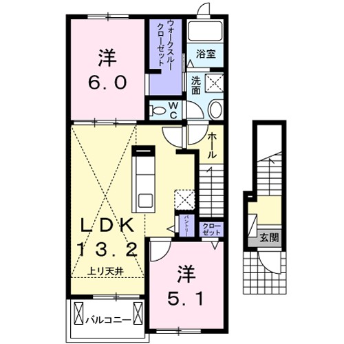 アルタイルⅡ 202号室 間取り