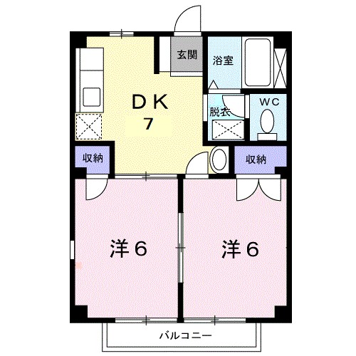 リバーサイド中川Ａ 間取り図