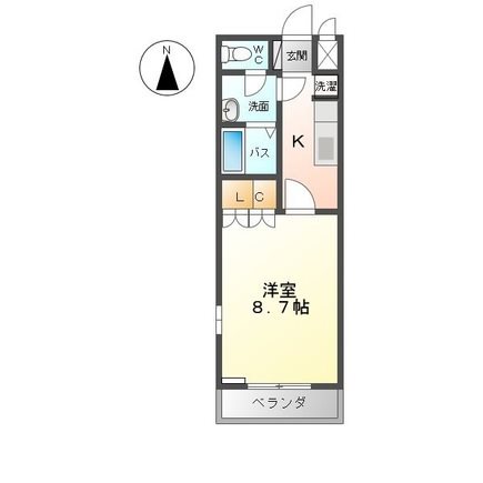 ルミエール 103号室 間取り