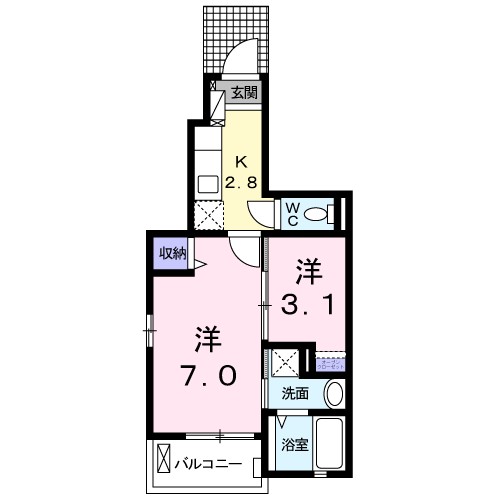 Ｓｏｌａｎａ　城東 105号室 間取り