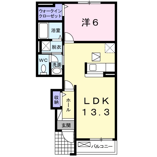 モクリカーサ 103号室 間取り