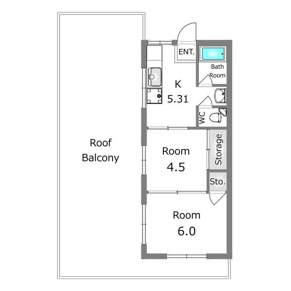 グランヴェール簗瀬 間取り図