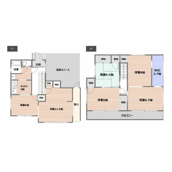 石井町戸建貸家 間取り図