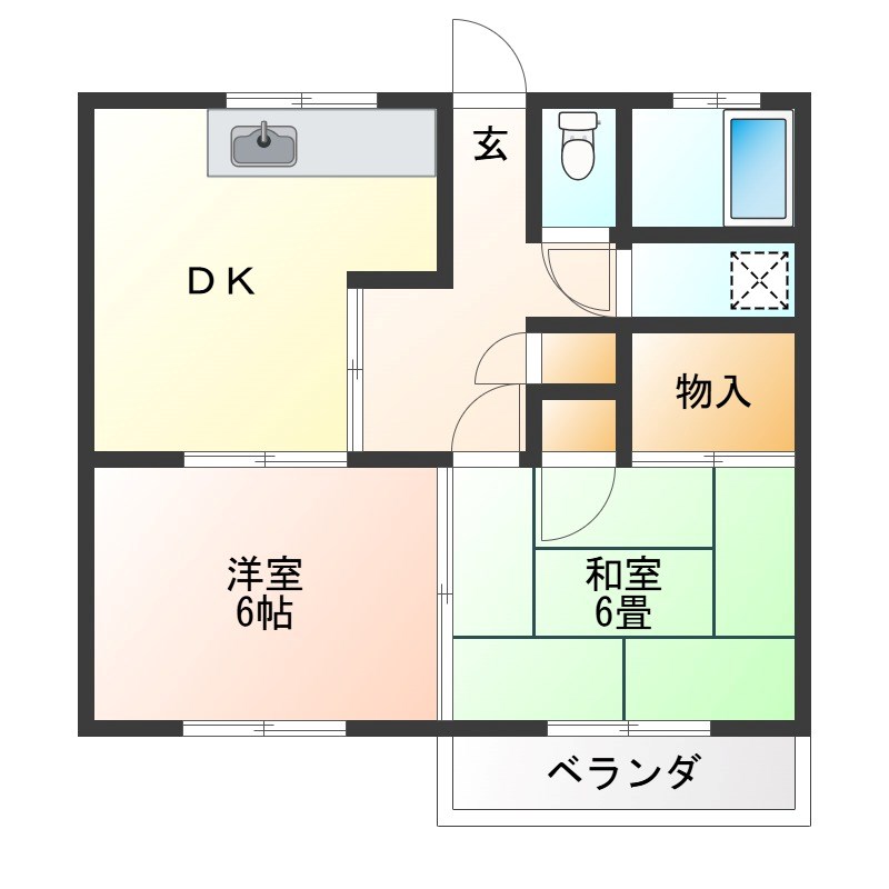 篠原マンション 302号室 間取り